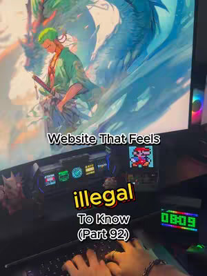 The cover image shows a computer monitor displaying an anime image of a green-haired character with swords. Overlayed on the monitor is text, along with a keyboard and hands typing, suggesting a website related to the image on the screen.