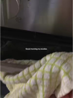 The cover image shows a hand holding a towel that has a green and white square grid. The towel covers part of the view. In the background is what looks like a cabinet.