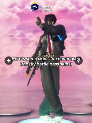 The cover image showcases a character from Fortnite, a male figure wearing a stylish ensemble with a suit jacket, tie, and pants, along with anime-style hair. The character is positioned confidently with one arm raised. The background is a colorful blend of pink, purple, and a hint of blue. Text overlays are present, providing additional context to the visuals.