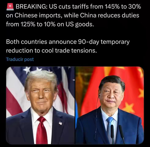 The cover image is a split-screen with two portraits. On the left, Donald Trump is in a suit, red tie, in front of an American flag. On the right, Xi Jinping in a suit as well as a blue tie is captured in front of a red background.