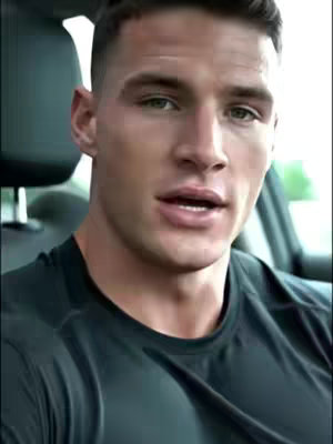 A close up shot of a man in a car looking towards the camera, suggesting he is speaking directly to the viewer in a video message. The lighting seems natural, implying a well-lit interior or daylight effect.