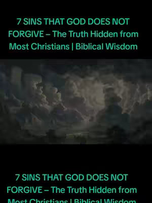 The cover image features a dark, moody sky with swirling clouds and indistinct figures. Green text at the top and bottom reads the title of the video.