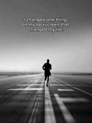 A black and white image featuring a silhouetted figure running on a linear path that seems to be a runway, with streaks of light radiating from the center. Overlaid at the top is white text.