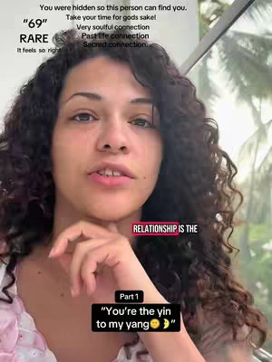 A woman with curly dark hair is centered in the frame, looking directly towards the viewer with a slightly open mouth. Overlay text in various areas complements the selfie. The background appears to be a bright, natural setting.