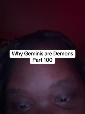 The cover image features a close-up of a person's face, with the eyes prominently in view. Text overlay indicates a video about Gemini zodiac signs. Dark red shades dominates the background.