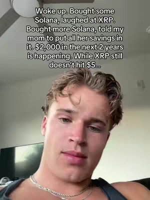 A young man is centered with a close-up shot. He is fair-skinned with light brown hair. The background is blurry, but neutral. Text is overlaid on the image.