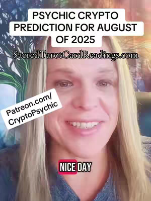 A woman with blonde hair and a blue shirt smiles in front of a softly lit background. Text overlays include the video title and additional website and social media information.