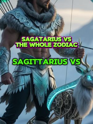 An image featuring, in the foreground, a muscular male figure dressed in armor and holding a bow and arrow. Beside the man, there is a robotic deer. The background looks like a mountainous area.