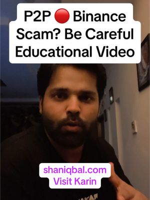 A man with a beard is centered, speaking to the camera. Above him is a white text box with the video title in bold, black text, and a red circle is adjacent to 'P2P'. Below the man, there is white text with a website to visit.