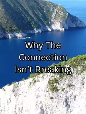 A scenic landscape shot featuring a mountain on the top-right, with the text overlayed in the center featuring a title about an unbroken connection. The image is a vertical shot, likely for use on a social media platform.