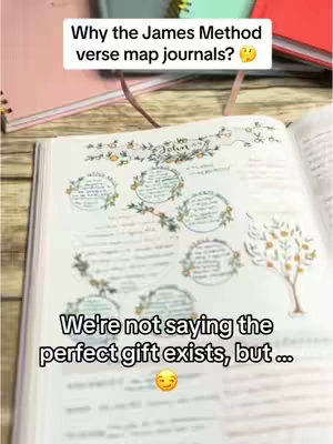 An open book lays on a wooden surface, featuring handwritten notes and illustrations. Text overlays are placed over the top of the book.