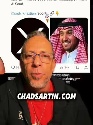 The cover image shows a man with glasses in front of a captured screen on the right and the words 'CHADSARTIN.COM' overlaid at the bottom of the image, the content seems to be tied to crypto-related topics.