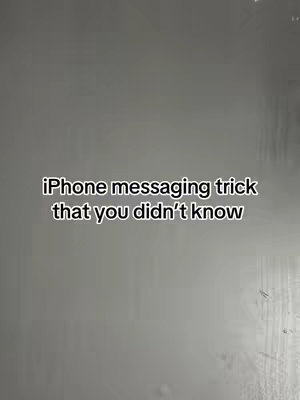 The cover image has a gradient grey background with centered white text. The text reads "iPhone messaging trick that you didn't know".