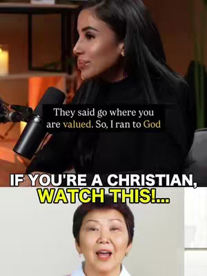 The cover image is split horizontally, showing two different women. The top half features a woman with long black hair, wearing a black top and talking into a microphone, while the bottom half shows an Asian woman looking directly at the camera with a bright smile.