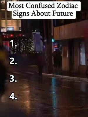 The cover image is a vertical shot taken at night on a city street. The setting is wet, as if it is raining or has recently rained. The primary focus is on the wet ground, reflecting the lights of the city. The overlay text shows a list numbered 1. to 4.