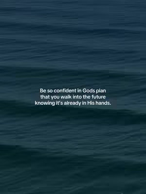 The image showcases a tranquil ocean scene, with shades of deep blue dominating. Soft waves ripple across the water's surface, creating gentle textures and patterns. A text overlay is present with a white font positioned in the center, adding a layer of inspirational text.