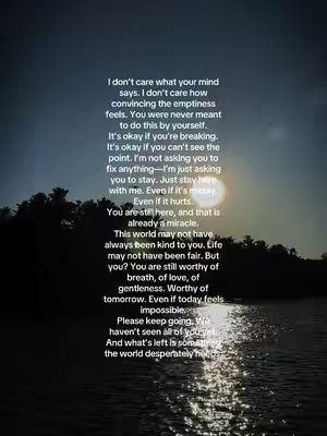 The cover image features a sunrise over a body of water with a reflective surface. Above, text is vertically stacked, centered within the frame, and against a backdrop that transitions from a darker, more saturated blue at the top to a lighter, more golden hue where the sun is positioned, creating strong contrast. The text is in white and placed on top of the landscape. The composition uses this natural division to create a sense of depth. The overall tone is hopeful.
