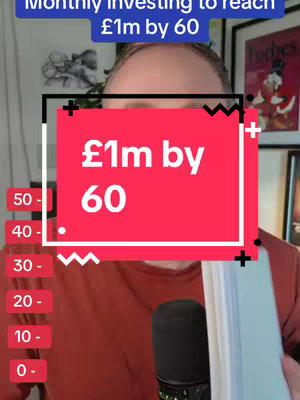 A man is centered in the image, with a large red rectangular background overlay showcasing text; a black frame with plus and zigzag marks. A scale on the left is visible with numbers from 0-50. A microphone is in the foreground; behind the man are objects that are not in focus.