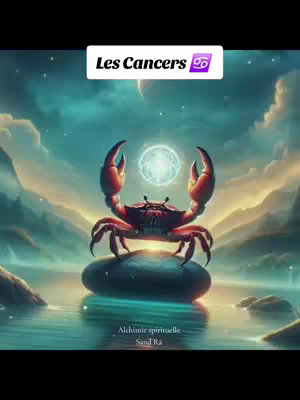 An artistic rendering of a crab rising out of the water, the text overlayed on top of the imagery.