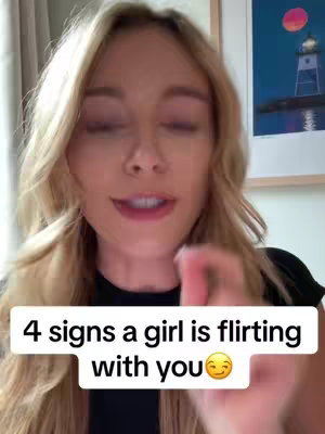 A woman with long blonde hair is centered in the frame, looking at the camera and speaking. A white box overlay at the bottom of the frame showcases text advertising the content of the video.
