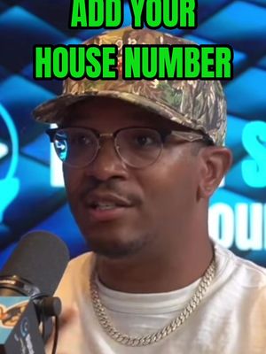 A man wearing glasses and a camo hat is in front of an indistinct background. Text overlay reads, 'ADD YOUR HOUSE NUMBER' in a lime green box, overlaid on top.