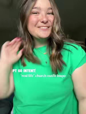A woman with long hair smiles at the camera. She is wearing a green shirt and has a necklace on. Text overlays describing the video can be seen on the image.