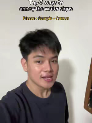 A selfie-style video cover image showing a young man in a dark shirt against a plain white wall. Text overlays list the topic of the video.