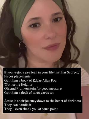 A woman with dark hair pulled back with a green headband is centered, smiling slightly while looking at the camera. To the left of her, a text box is superimposed, with black text on a black background detailing helpful mentoring tips for teens.