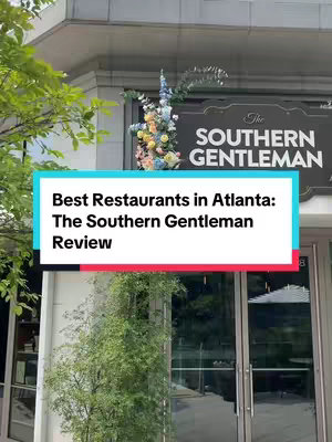 The cover image features the exterior of a restaurant, with signage that reads 'The Southern Gentleman.' Floral arrangements cascade from a sign above the entrance. A text overlay provides context about the video's content.