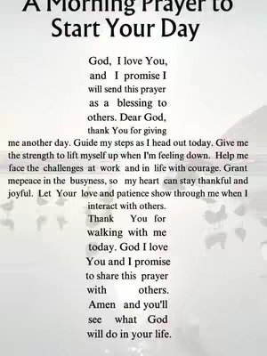 The cover image shows a white background with dark text in a cross shape. The text contains a prayer.