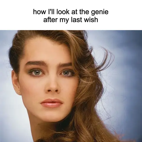 The cover image features a glamorous portrait of a woman with long, wavy brown hair and light-colored eyes. She is looking directly at the camera with a slightly parted mouth, suggesting a relaxed pose. The background is a soft gradient of blues and whites. Above the woman's head, text is overlaid.