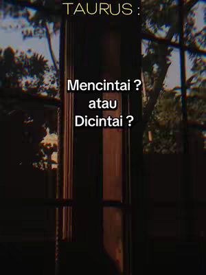 The cover image is a vertical shot with a blurred background, predominantly in dark tones of brown and green indicating a natural setting, such as a forest or outdoor area. A dark vertical shape, possibly a pillar or tree trunk, occupies the central part of the image, creating a sense of depth. Text overlays dominate, in a yellow font. These overlays add the phrase "TAURUS:" at the top and a question in the center. The image has a warm filter that adds to the mysterious feel.