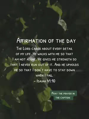 The cover image features a dark green background with overlaying text of an affirmation. The text is in white, and there is a green box at the bottom with more text in white.