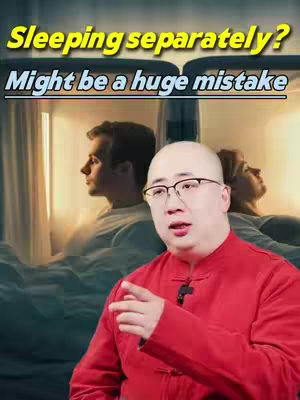 The cover image features a man in a red top pointing to his right. In the blurred background, there is a couple in a bed, with text overlays at the top.