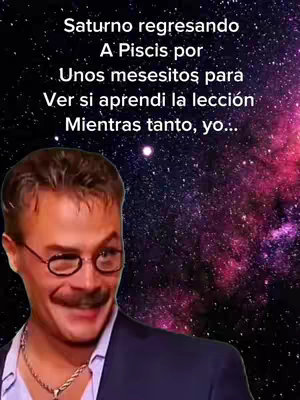 The cover image features a man with glasses and a mustache, wearing a suit, set against a backdrop of a colorful galaxy. The man is smirking and looking to the side. Text is overlaid on the image.