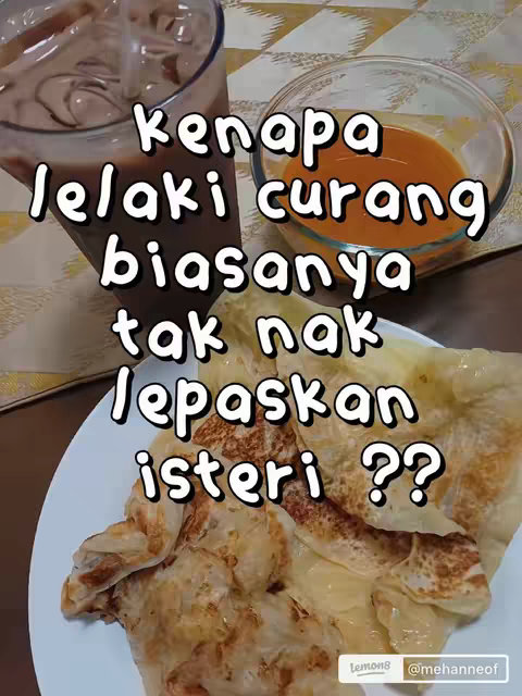 The image features a plate of roti canai, a glass of iced chocolate drink, and a bowl with orange liquid. The image has text in white over the background.