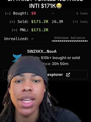 The cover image is a selfie-style shot featuring a young person centered in the frame from the chest up. The individual, who appears to have dreadlocks and is wearing a black durag, is holding their head up and slightly turned to the side. Behind the individual is a screenshot of a financial transaction, with details about bought and sold prices.