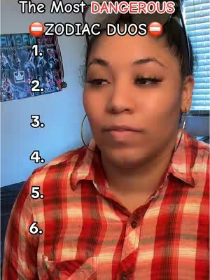 A woman with dark hair and sunglasses on her head looks towards the right with a serious expression. Vertical text on the left indicates ranking for zodiac signs.