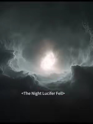 A dramatic, dark image showing a cloudy sky with a bright light in the center. Below the light, there are what appears to be dark clouds and smoke, creating a mysterious feel.