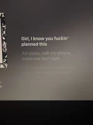 The cover image presents a dark screen, possibly a phone display or a computer monitor, with white lyrical text overlayed. Faint background details provide a subtle contrast to the text.