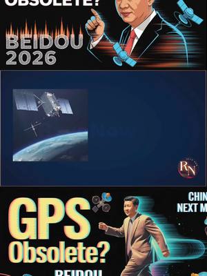 The cover image is a multi-panel design with a stylized aesthetic. The top panel features a man in a suit pointing upward, with a digital illustration of a satellite. Below that, a picture of a planet and a satellite is present. At the bottom panel, there's another man in a suit walking towards the camera. The overall color scheme includes blues, black, and gold.