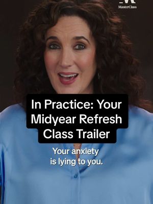 The cover image features a woman looking directly at the camera, framed from the chest up, against a blurred background. She is smiling warmly, with her arms partially visible. A text overlay in a black box at the bottom of the image indicates the video's topic.