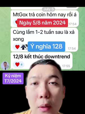 The cover image features a screen capture of a chat log, overlaid with the creator's face at the bottom. The chat log appears to discuss Bitcoin-related topics, with dates and times indicated. The creator's face is looking towards the viewer, with text overlayed at the top and bottom of the image. The use of a chat log provides context while the creator’s face adds a layer of personal connection.