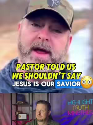 The cover image shows a split frame: the upper portion features a middle-aged man with a beard and a military-style cap, delivering a message. The lower section displays a man in a black t-shirt. Text overlays are prominent against a nature-like background, and there's an emoji in the foreground.