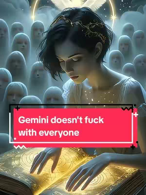 A digitally-created image featuring a woman focused on a glowing book in front of her. She’s in a well-lit setting, with blurred figures behind her, and the hook text overlayed on a red background in a lower portion.