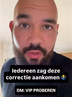 A selfie-style video thumbnail featuring a bald man with a beard. He is looking directly into the camera, filling most of the frame. Overlaid on the image is a black box with white text, and a lower box in white lettering. The background appears to be a well-lit interior space.