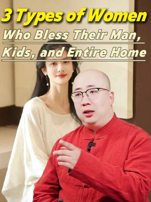 The cover image features two people against a blurred background. On the right, a man with a bald head and glasses wears a red mandarin collar shirt, pointing with his right hand and mouth open as if speaking. To the left, a woman with long black hair and a white dress looks towards the man with a neutral expression. Text overlays the image.