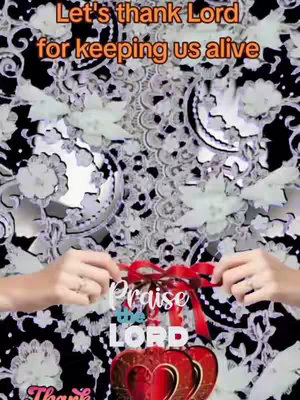 The image features a floral patterned background, a person's hands tying a red ribbon around a red heart shape, with text overlays in the center of the image. The color palette includes black, white, red, and shades of pink.