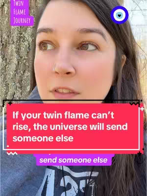A woman with brown hair, wearing a gray hoodie, is looking slightly off-camera. Overlaid on the image is a bright red rectangle containing the text, and a purple rectangle with white text at the top-left corner.