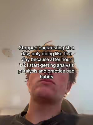 A selfie-style video cover features a young man, seen from the chest up, with a neutral expression. Overlayed text in a medium-sized, white sans-serif font provides content context. The background is softly lit, possibly a room interior, lacking distinct features. The overall composition is straightforward, drawing focus to the creator and the text.